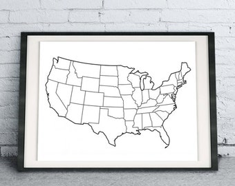 Election map Etsy graphic relating to Printable Electoral College Map identify Election map Etsy